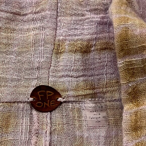 Free People Sasha Kimono Belted Gauzy Top, Lavender Tan, XS/S - Picture 3 of 13